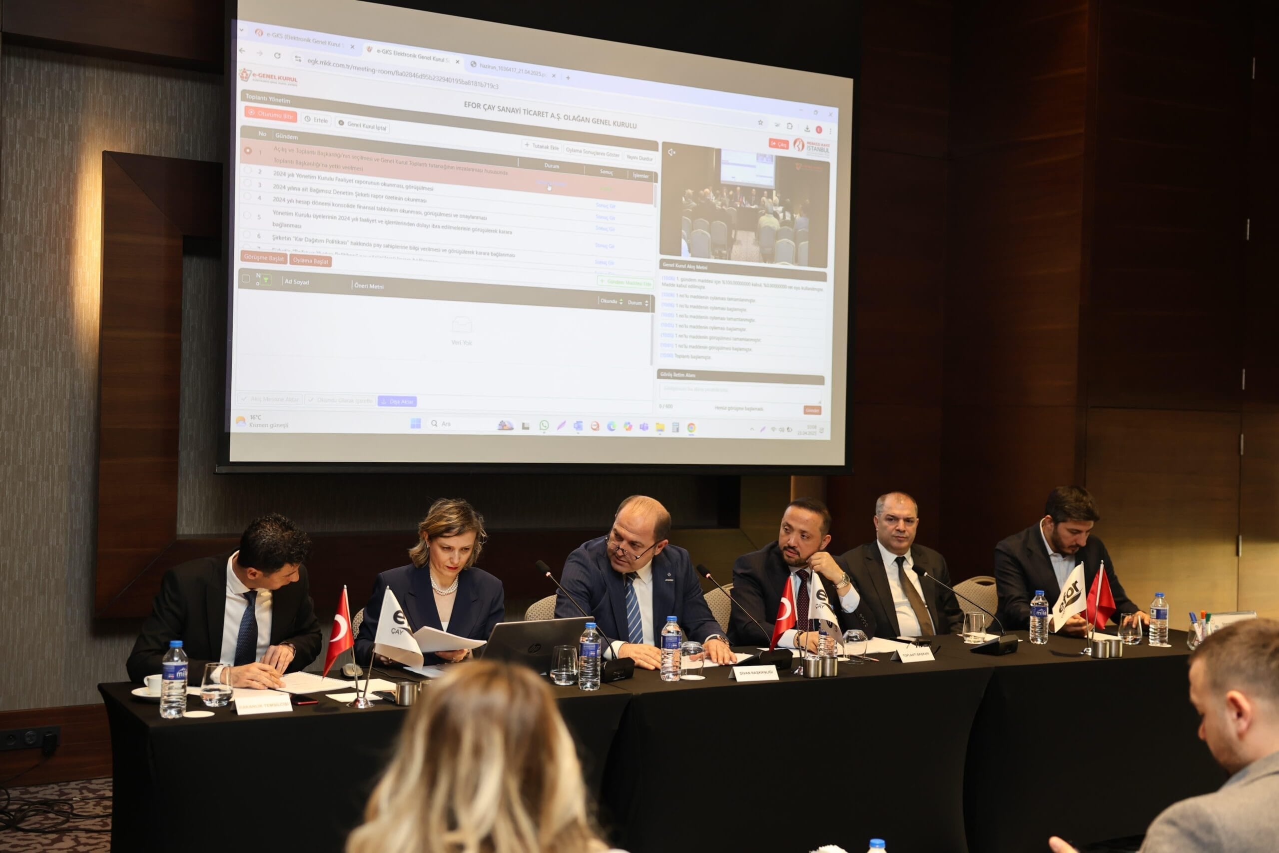 Efor Çay Olağan Genel Kurul Toplantısını Gerçekleştirdi