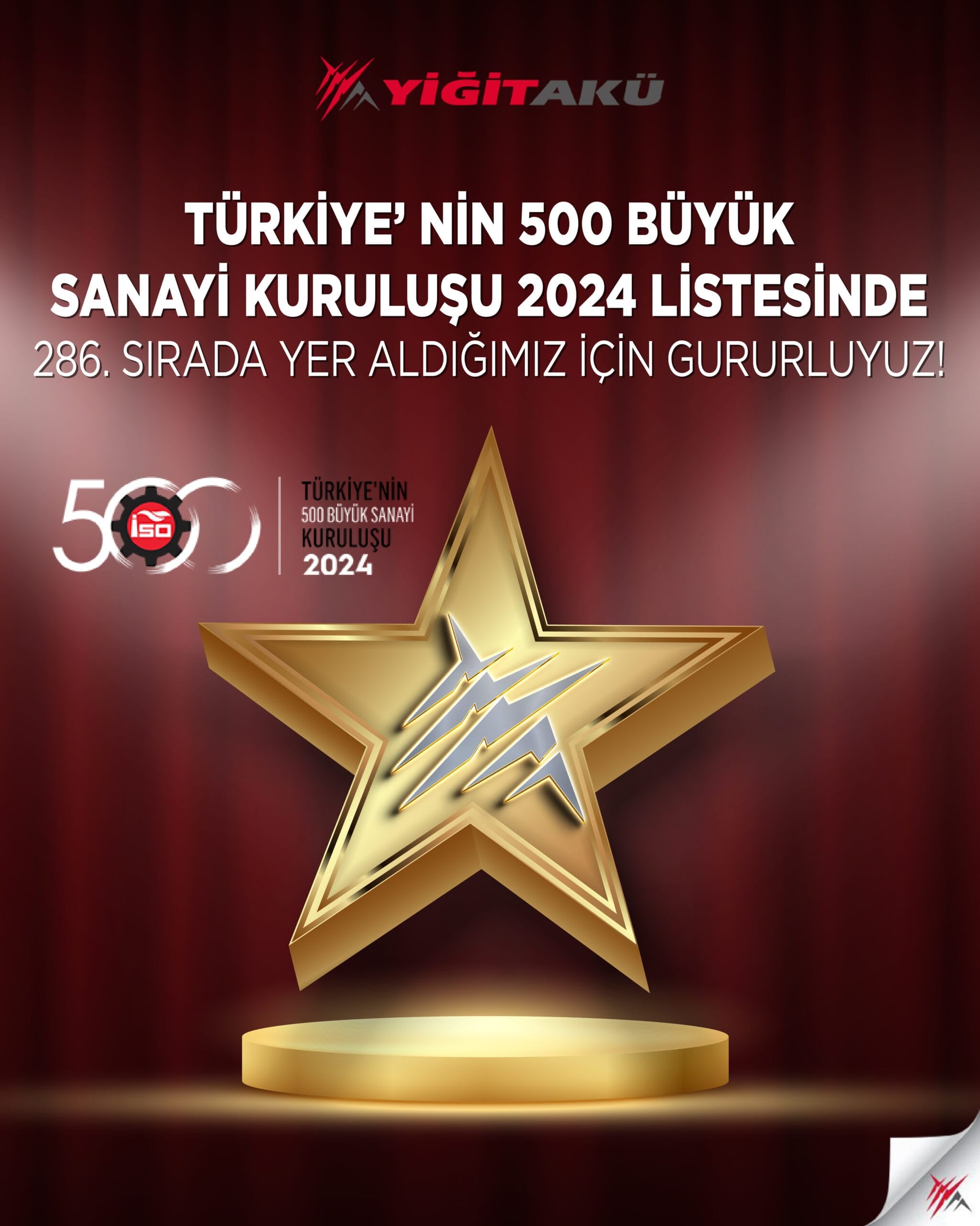 Yiğit Akü, İSO 500 Listesinde Yükselişini Sürdürdü